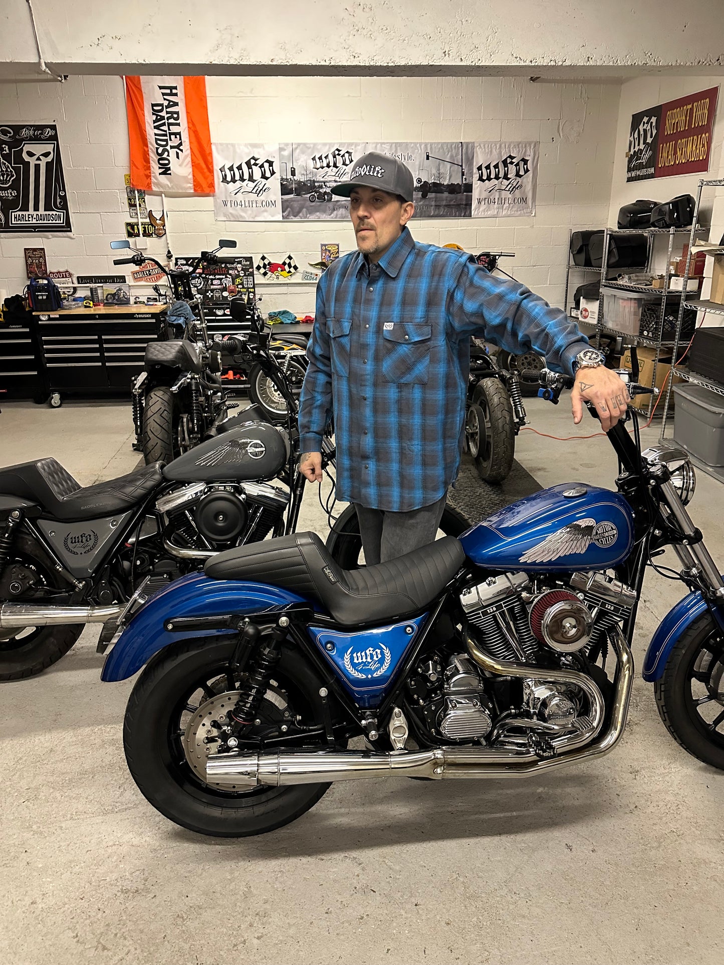 WFO 4 LIFE ™ - "Blue Notes" - HD Riding Flannel