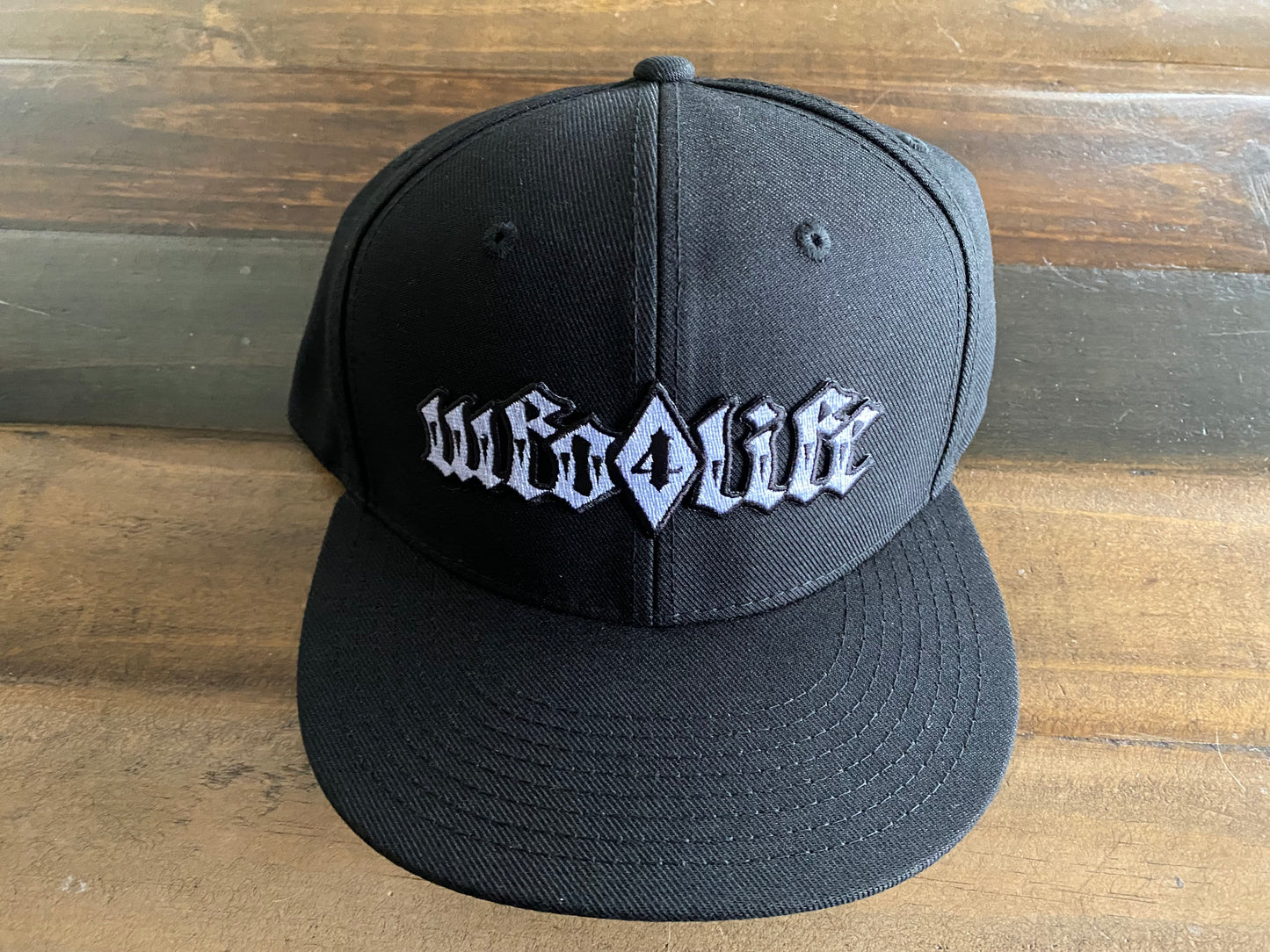 WFO 4 LIFE ™ - "% Diamond %" - Non Mesh - Snapback Hat -Black - Flat Bill