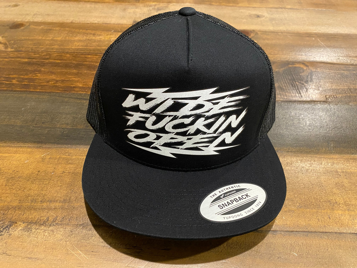 WFO 4 LIFE ™ - "Wide Fuckin Open" Snapback Hat - Flat Bill - 6 Color Options