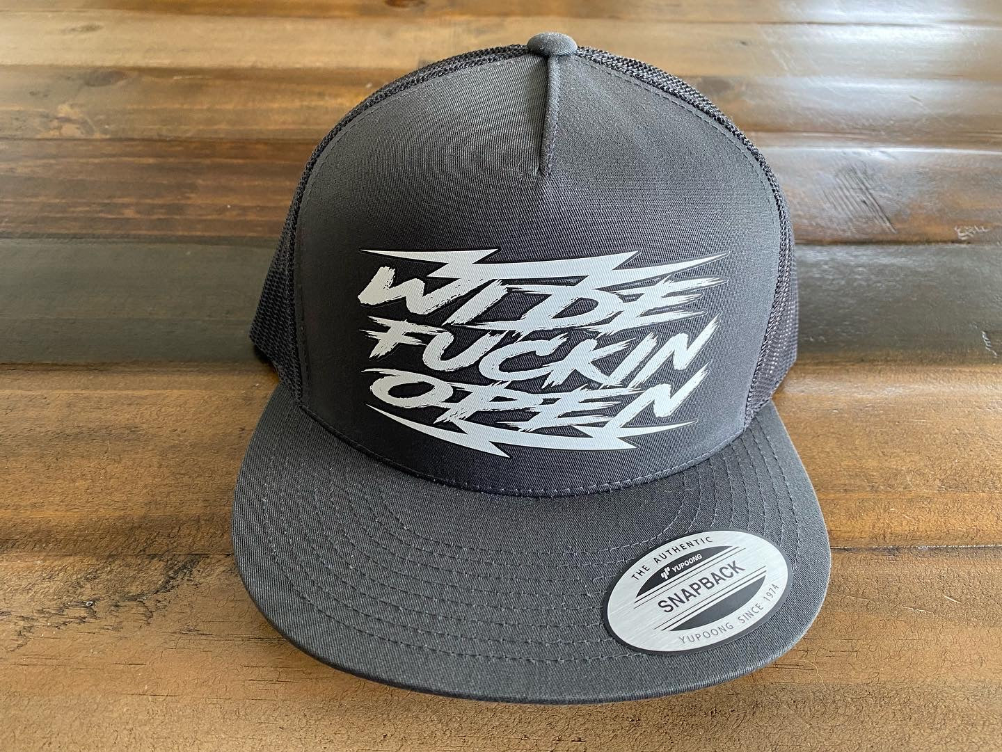 WFO 4 LIFE ™ - "Wide Fuckin Open" Snapback Hat - Flat Bill - 6 Color Options