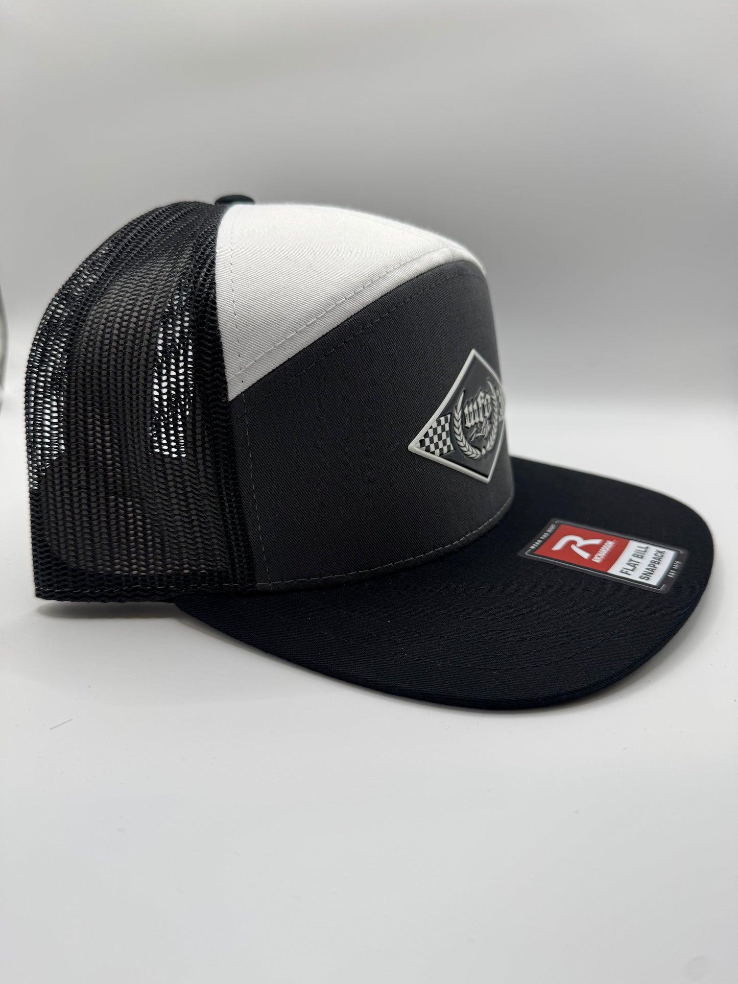 WFO 4 LIFE ™ - "Checker Trademark" 7 Panel Mesh Snapback Hat - Flat Bill - 4 Color Options