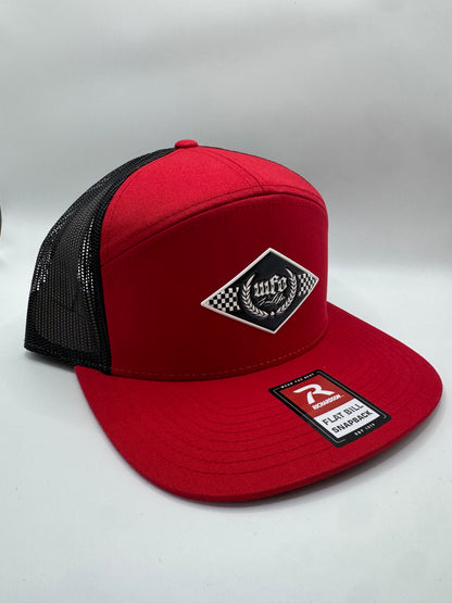 WFO 4 LIFE ™ - "Checker Trademark" 7 Panel Mesh Snapback Hat - Flat Bill - 4 Color Options