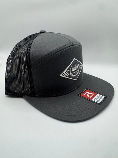 WFO 4 LIFE ™ - "Checker Trademark" 7 Panel Mesh Snapback Hat - Flat Bill - 4 Color Options