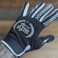 WFO 4 LIFE ™ - NEW - Moto X Style Gloves "Checkered Bolt" - Black