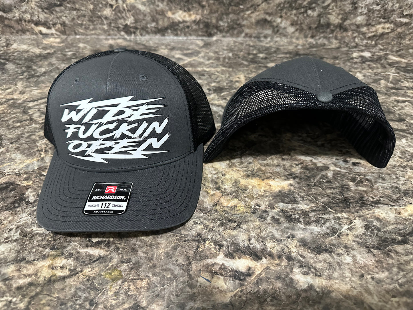 WFO 4 LIFE ™ - "Wide Fuckin Open" Curved Bill / Mesh Snapback Hat - 2 Color Options