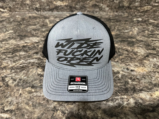 WFO 4 LIFE ™ - "Wide Fuckin Open" Curved Bill / Mesh Snapback Hat - 2 Color Options