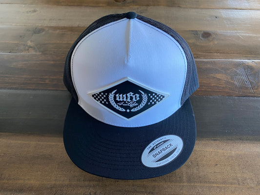 WFO 4 LIFE ™ - "Checker Trademark" - Mesh Snapback Hat - White/Black