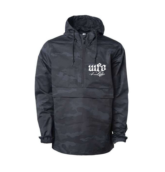 WFO 4 LIFE ™ - "Nylon Anorak Waterproof Windbreaker" - Black Camo